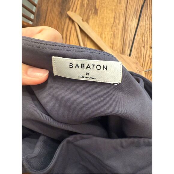 Aritiza Babaton Charcoal Gray Contour Long Sleeve Square Neck Bodysuit Medium - Picture 5 of 7